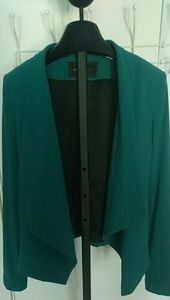 BCBG Aubree Jewel Green relaxed jacket blazer